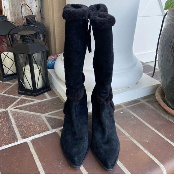 Sam Edelman Ilsa Faux Fur Trim Block Heel Boot Sz 9.5 NWOT - Picture 5 of 14